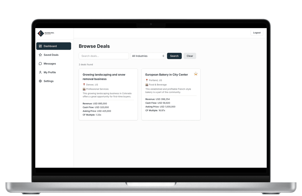 A buyer view that looks like the platforms they expect